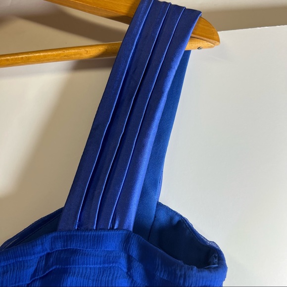 Tadashi Collection Royal Blue Silk Cocktail Dress SZ 12 - Picture 5 of 14